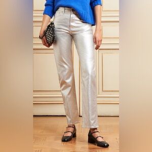 Madewell The '90s Straight Jeans in Silver Foil woman’s size 30 waist